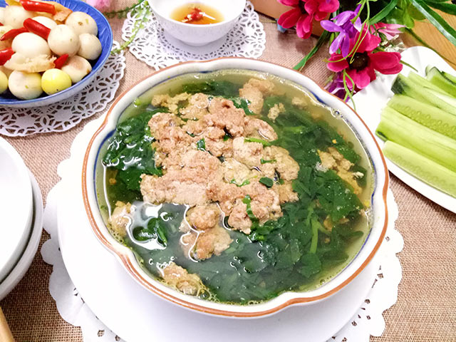 Tổng hợp cách nấu canh cua ngon, không tanh 2 Canh cua mồng tơi